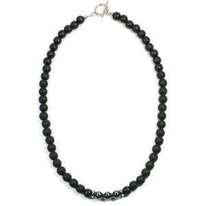 IbizaMen - matte onyx 8mm - hematiet kralen - maat 50cm