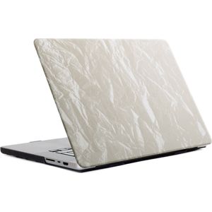 Selencia Fluwelen Cover Geschikt voor de MacBook Pro 16 inch (2021) / Pro 16 inch (2023) M3 chip - A2485 / A2780 / A2919 - Beige