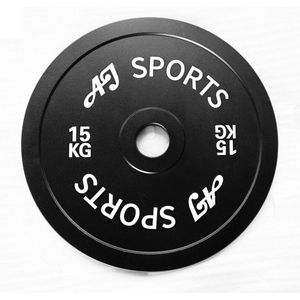 AJ-Sports Halterschijf Zwart 15 kg - halterschijven 50 mm - Gewichten set - Halters - Halterset - Halterstang - Halterbank - Fitness - Krachttraining