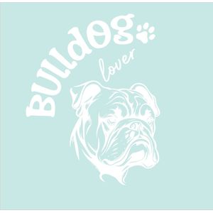 Raam - auto - laptop - deur - muur - sticker - bulldog lover - hond -