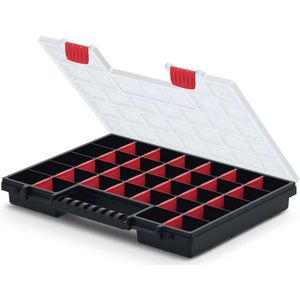 Ergonomische Gereedschapsorganizer met Transparant Deksel - Ideaal voor Kleine Voorwerpen - 399 x 303 x 50 mm