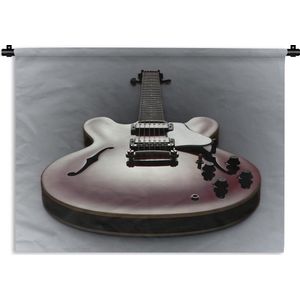 Wandkleed Elektrische gitaar - Een donkerrode elektrische gitaar Wandkleed katoen 90x67 cm - Wandtapijt met foto
