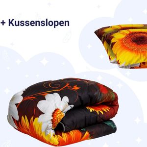 Zelesta� Wonderbed Summer Flowers 160x220cm - Dekbed zonder overtrek - 30 dagen proefslapen - Wasbaar hoesloos dekbed - Bedrukt dekbed - Dekbed met print - All Year Winterdekbed & Zomerdekbed