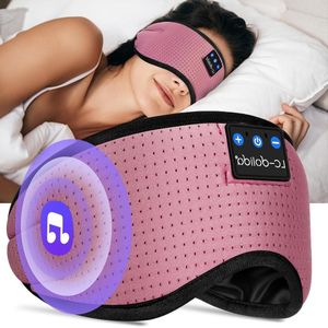 Opgewaardeerd Bluetooth slaapmasker 200% ademend ijs zijde oogmasker met hoofdtelefoon - Slaapmasker voor reizen dutje yoga