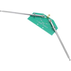 Telescopische V Dipool Antenne 97cm Lengte Verstelbaar Frequentie 78M-415MHz SMA Vrouwelijke Interface Zilveren Legering Contacten Luchtvaart Toepassingen .