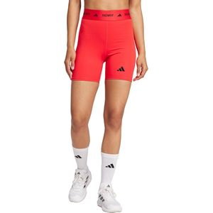 adidas Performance TECHFIT Korte Legging - Dames - Rood- M - 10cm