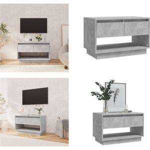 vidaXL Tv-meubel 70x41x44 cm spaanplaat betongrijs - Tv-kast - Tv-kasten - Tv-standaard - Wandtafel