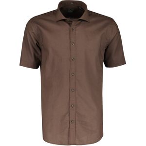 Jac Hensen Overhemd - Modern Fit - Bruin - 3XL Grote Maten