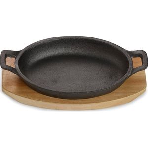 Serveerschaal van gietijzer - Ovenschaal en Grillpan voor Oven, BBQ en Inductie - Ø 12 cm