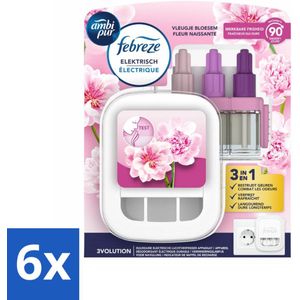 Ambi Pur - 3volution Starterkit - Vleugje Bloesem - Luchtverfrisser - 20 ml - Voordeelverpakking - 6 stuks