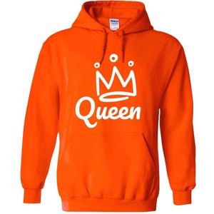 Queen Oranje Hoodie - koningsdag - nederland - holland - koningin - grappig - unisex - trui - sweater - capuchon