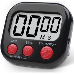 Digitale Keukenwekker met Alarm en Stopwatch - Magnetisch, Zwart-Rood