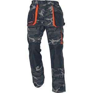 Werkbroek EMERTON pol/kat, camouflage grijs, maat 52