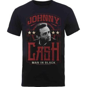 Johnny Cash - Man In Black Heren T-shirt - 2XL - Zwart