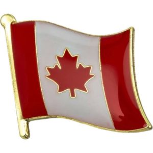 Canada Vlag Esdoorn Embleem Emaille Pin 1.6 cm / 1.8 cm / Wit Rood