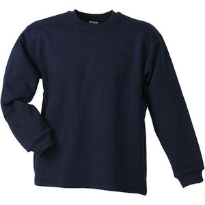 James and Nicholson Unisex Open Hem Sweatshirt (Marine)