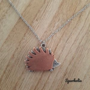 Sparkolia Egel Ketting - witbuikegel - roségoud-zilver