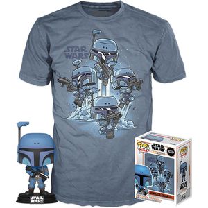 Funko Star Wars Verzamelfiguur & Tshirt Set POP! & Tee Box The Mandalorian Blauw