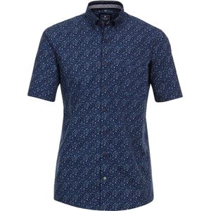 Redmond - overhemd - heren - Regular Fit - korte mouw - print allover blauw - maat XXL
