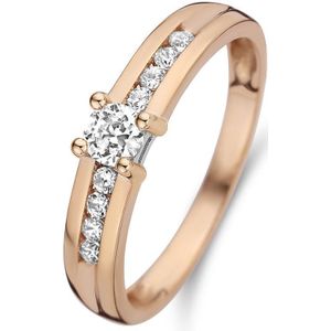 Isabel Bernard La Concorde Estee 14 Karaat Rosé Gouden Ring (Maat: 60) - RoségoudkleurigWitgoudkleurig