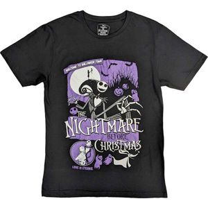 Disney The Nightmare Before Christmas - Welcome To Halloween Town Heren T-shirt - L - Zwart