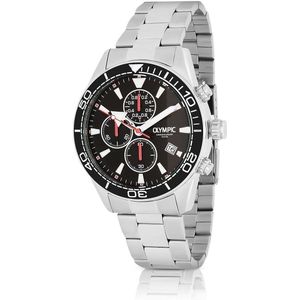 Olympic OL72HSS283 ADAM Horloge - Staal - Bracelet - Zwart