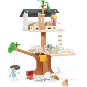 Classic World Houten Poppenhuis Boomhut, 31dlg.