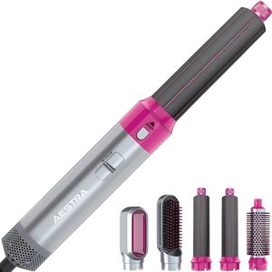 5 in 1 Hairwrap - Aestra - 60.000RPM - Föhn - Krultang - Föhnborstel - Krulborstel - Airstyler - Haarborstel - 1000W - Platinum