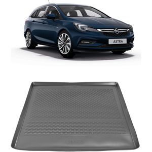Kofferbakmat - kofferbakschaal op maat voor Opel Astra K Sports Tourer - station (2015- heden) - hoogwaardig kunststof - waterbestendig - gemakkelijk te reinigen en afspoelbaar