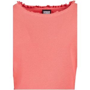 Urban Classics - Short Rib palepink Kinder Longsleeve shirt - Kids 146/152 - Roze