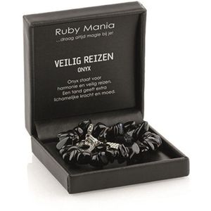 Ruben Robijn Ruby Mania, armband Onyx, nugget kralen Armband (sieraad) 19 cm