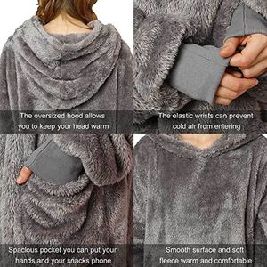 Oversized groote hoodie - Hoodie deken - Warme deken - Warme deken hoodie - Winter deken - Fleece dekentje - Hoodie Blanket