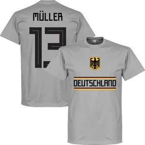Duitsland Müller 13 Team T-Shirt - Grijs - XXL