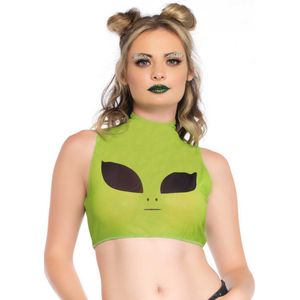 Alien mesh crop top