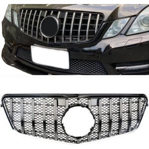 Grill Glans Zwart Chrome Geschikt Voor Mercedes E Klasse W212 S212 Panamericana AMG GT Look 2009-2013