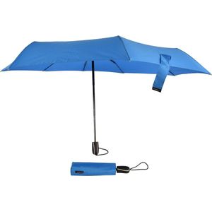 Set van 2 Opvouwbare Stormparaplu's - Automatisch - Windproof tot 80km/u - Grote Paraplu - Blauw - Aluminium Frame - Polyester Pongee Doek - Unisex- Inclusief Beschermhoes