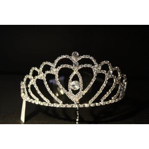 Mooie tiara, kroon, bruid, prinses, haaraccessoire, luxe diadeem, Haarpin, bloemen, haarpin, strass, koningin