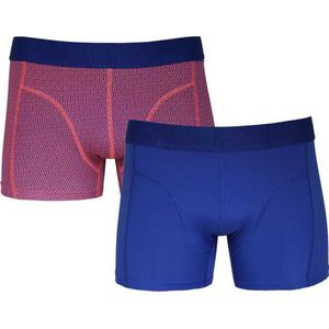 Sapph Boxershort Heren - Tyler - Microvezel - 2pack - Geometric Oranje/Blauw