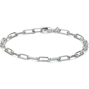 Zilveren Dames Armband Paperclip 3,5 mm 18 cm