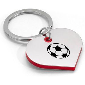 Akyol - voetbal sleutelhanger hartvorm - Voetbal - voetballer - voetbalster - voor jongens en meisjes - voetbal - sport - bal - cadeau - kado - geschenk - gift - verjaardag - feestdag