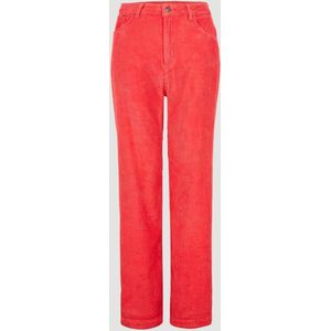 O'Neill Corduroy High Waist Straight Fit Broek Koraalrood