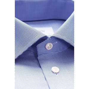 Eton overhemd Contemporary Fit blauw texture twill