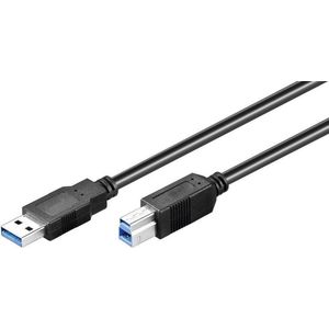 Goobay USB naar USB-B kabel - USB3.0 - tot 0,9A / zwart - 5 meter
