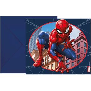 Spider-Man Uitnodigingen FSC 14 x 9 cm - 6 stuks