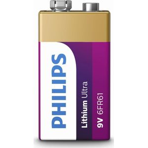 Philips 9V Lithium Ultra Batterij - 1 stuk