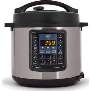 QLT Multicooker - Rijstkoker - 5.7L - Multicooker - Rice Cooker - Slowcooker - Zwart/ Zilver RVS 1000 watt -