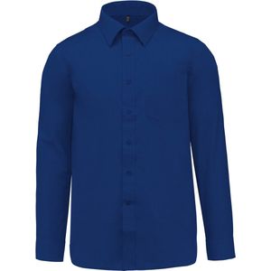 Overhemd Heren 4XL Kariban Lange mouw True Indigo 65% Polyester, 35% Katoen