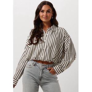 Catwalk Junkie Cropped Button Up Blouse Dames - Jurken - Kleedje - Ecru - Maat 38