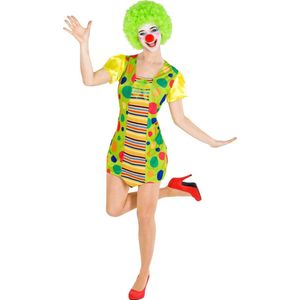 dressforfun - Vrouwenkostuum clown Jekaterina XL - verkleedkleding kostuum halloween verkleden feestkleding carnavalskleding carnaval feestkledij partykleding - 300826