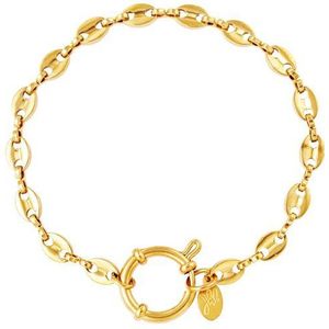 Dames Armband - Schakelarmband - Goud - Gold Plating - RVS